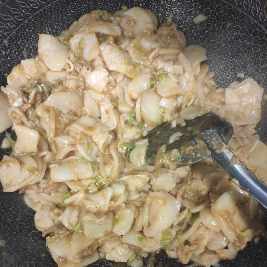 肉丝白菜炒年糕