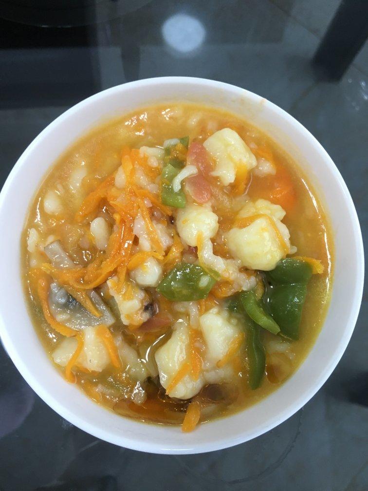 西红柿鸡蛋疙瘩汤