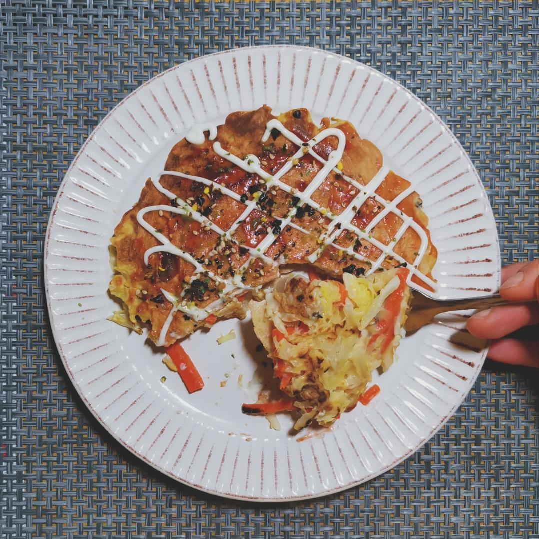 快手美味的脆皮版大阪烧的做法