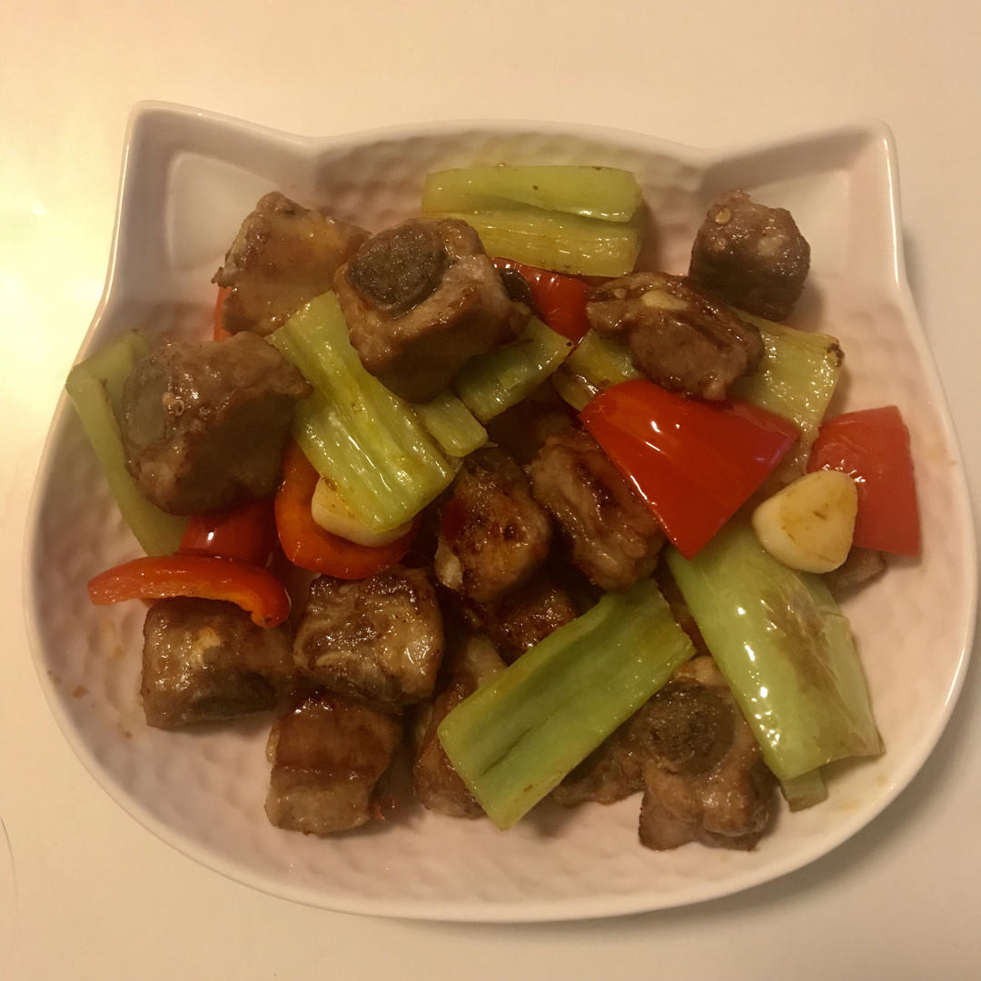 双椒煎排骨