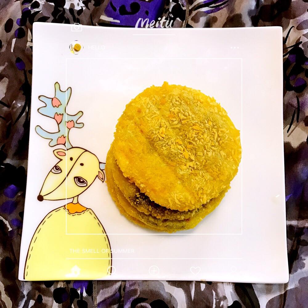 豆沙南瓜糯米饼(外酥里嫩)