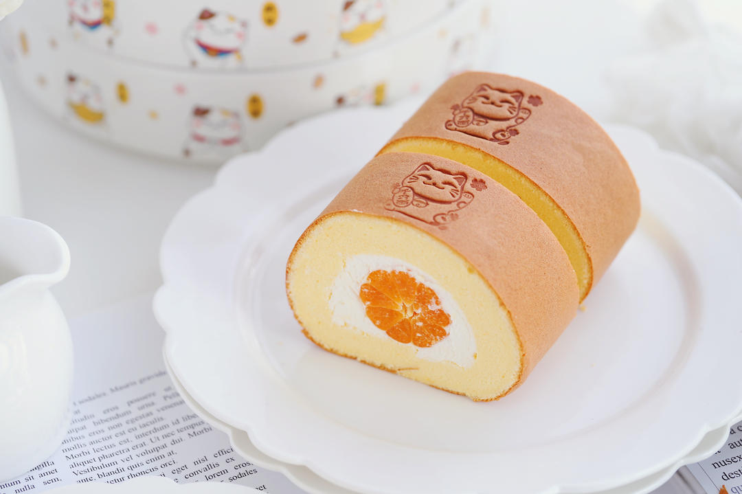 招财猫大吉大利蛋糕卷的做法