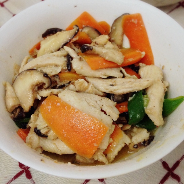 cerise下厨房做的香菇鸡片