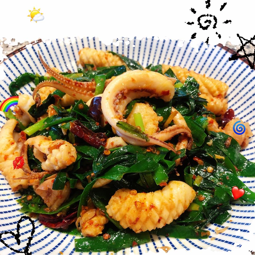 一点都不腥的韭菜炒鱿鱼