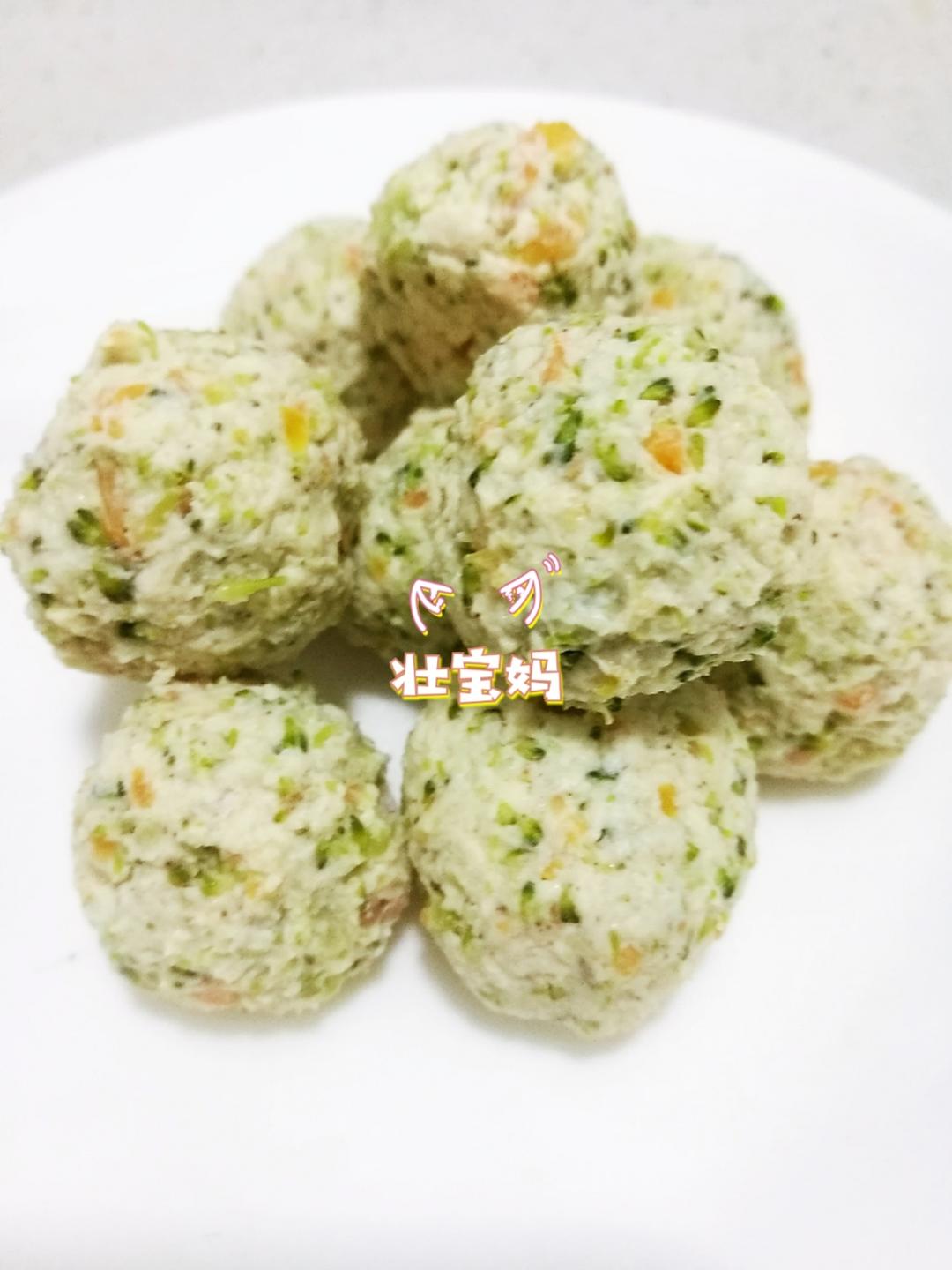 蒸西兰花豆腐小肉丸《八个月宝宝辅食》的做法 步骤7