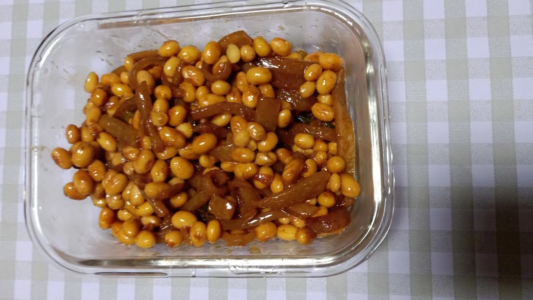 酱肉皮炒黄豆