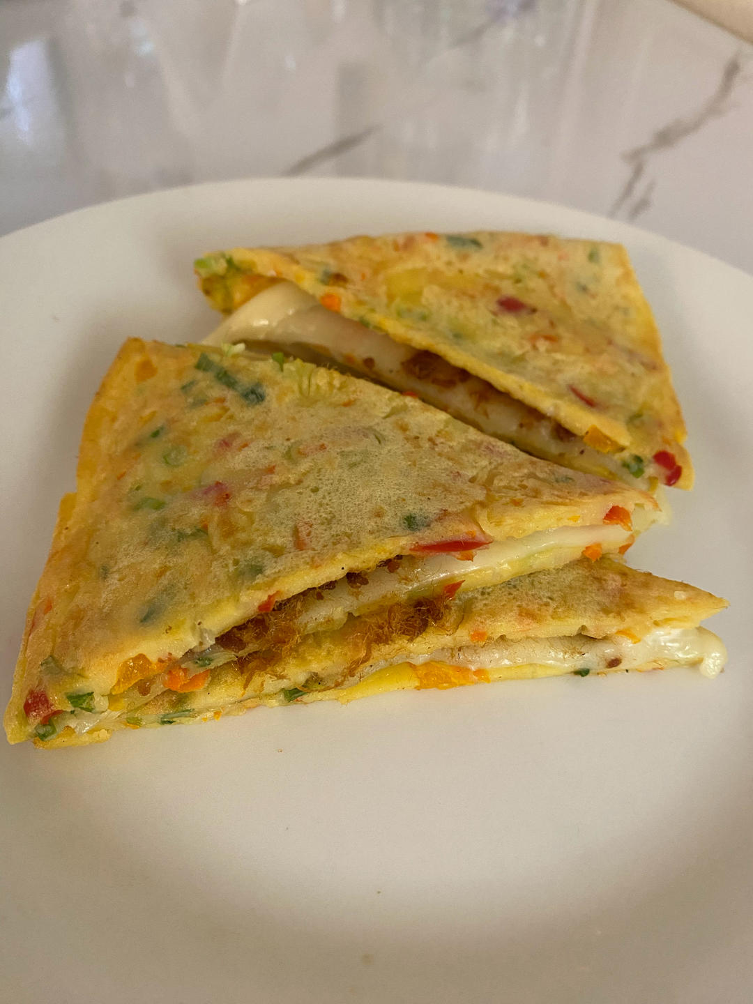 简单快手蔬菜鸡蛋煎饼