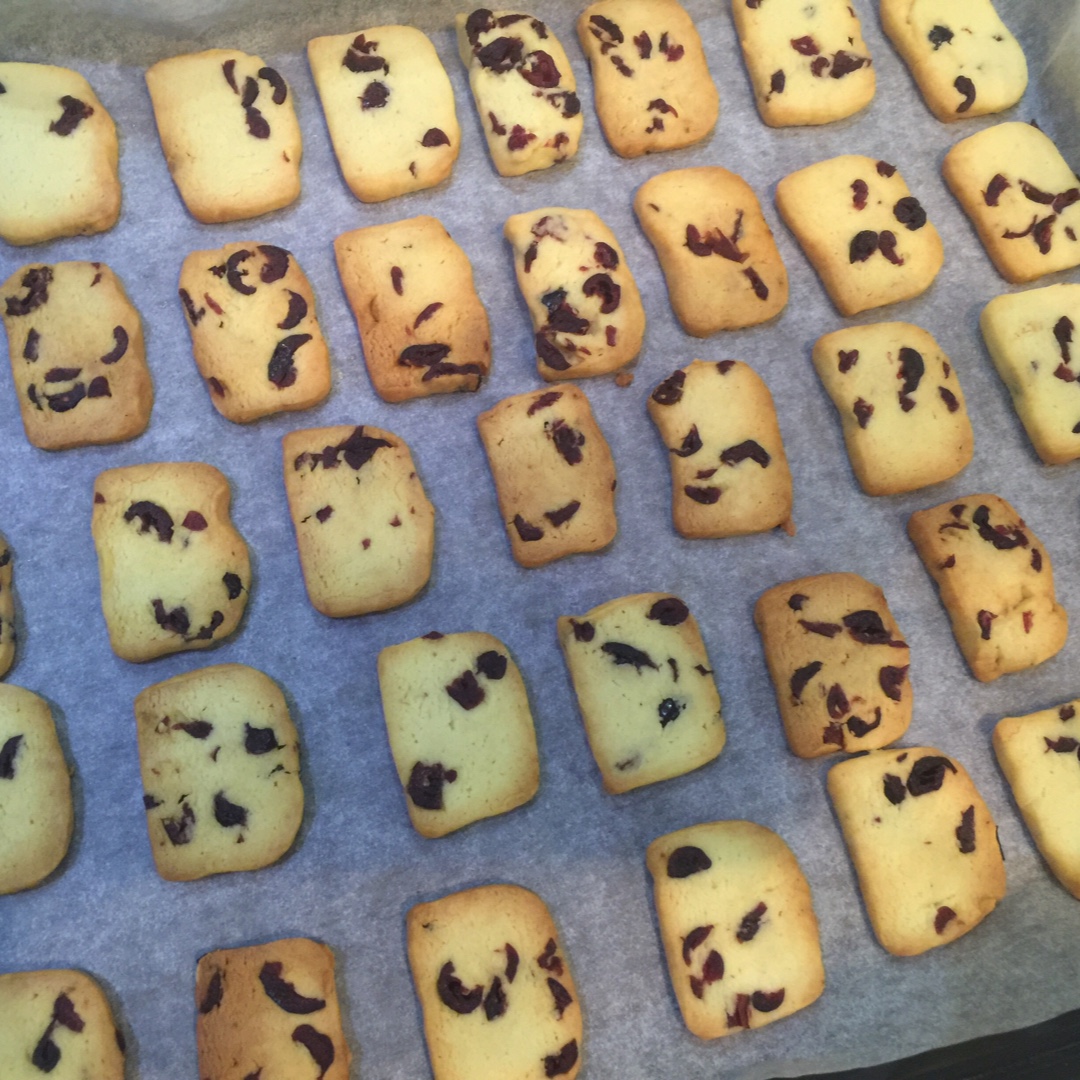 低糖少油版蔓越莓饼干