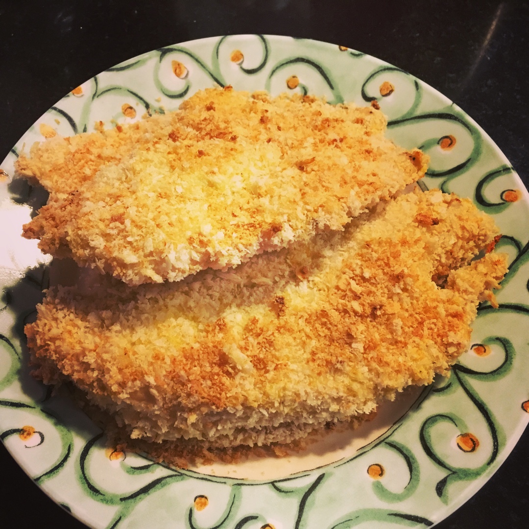 烤箱直烤酥脆鸡排or猪排【健康非油炸】（附带【快手意面】+【自制面包糠】！）