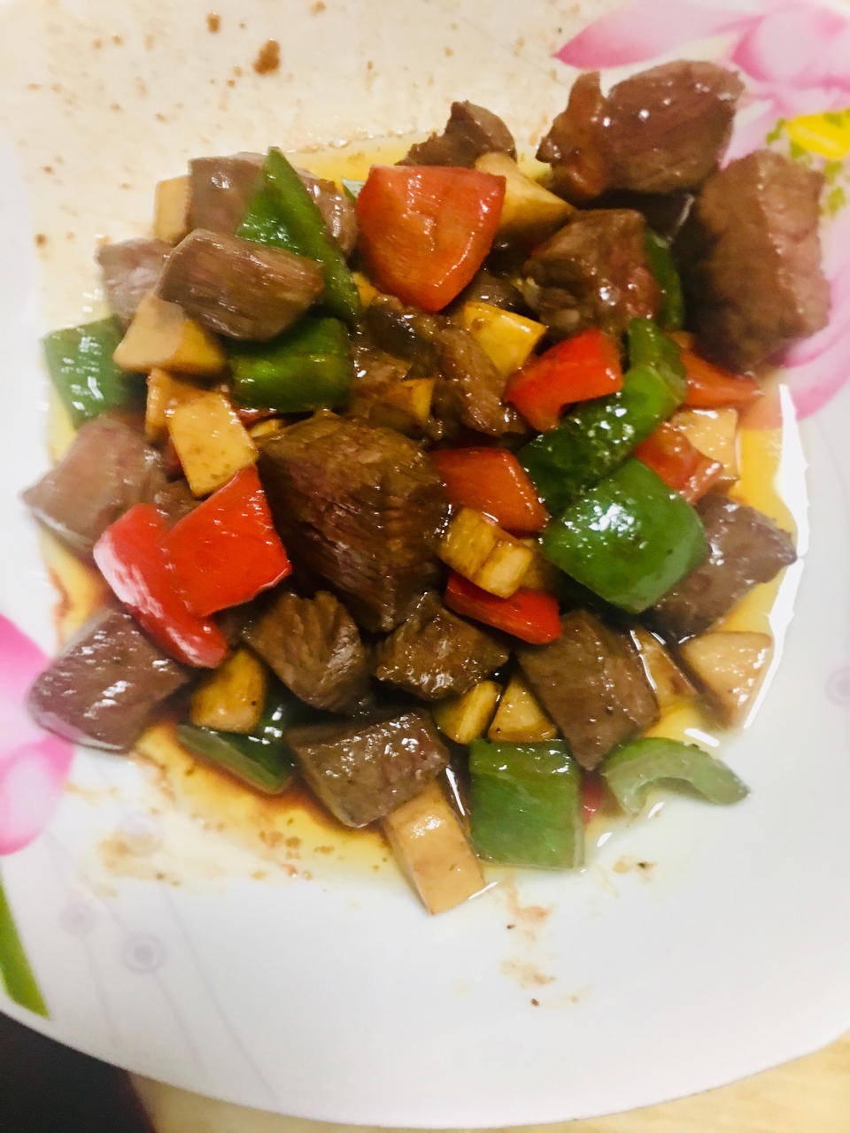 家常菜~杏鲍菇烧牛肉粒