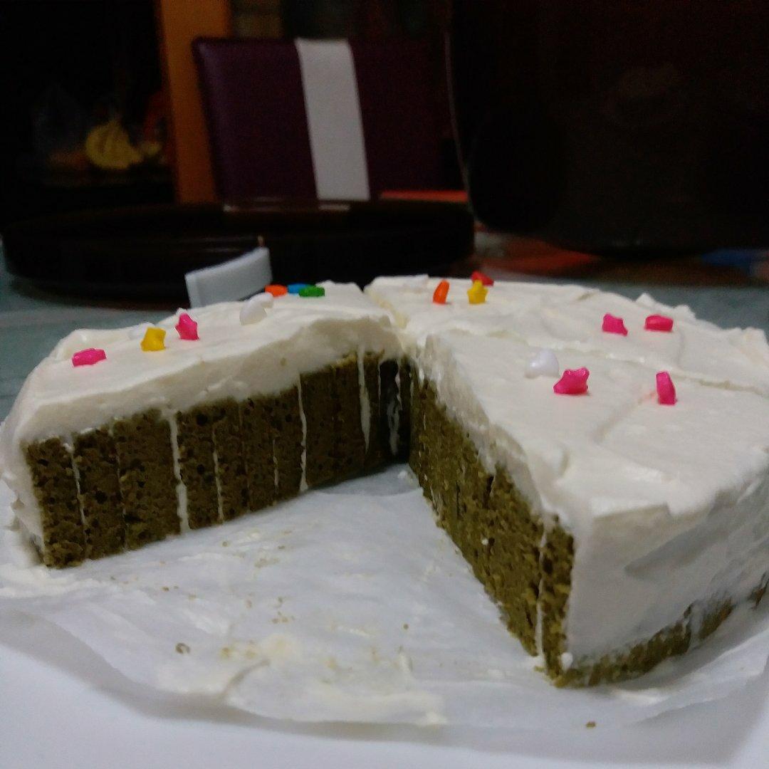 抹茶戚风螺纹蛋糕