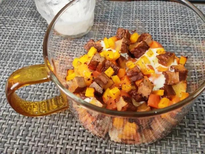 轻食 | 咸蛋奶烤全麦吐司丁