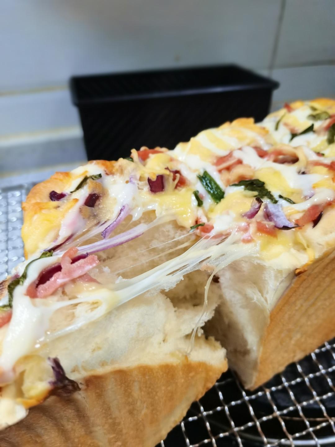 🥓洋葱培根芝士｜咸口小吐司｜大口吃肉｜超多芝士｜超满足