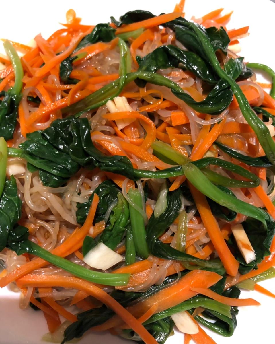 凉拌菠菜粉丝