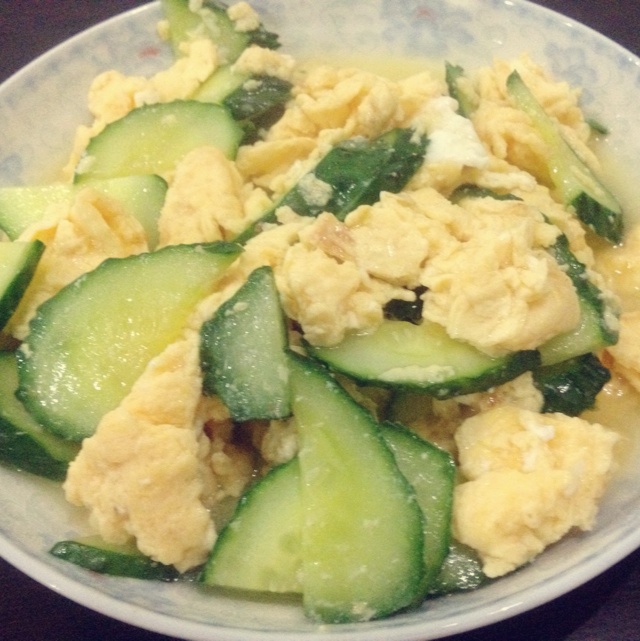 黄瓜炒鸡蛋