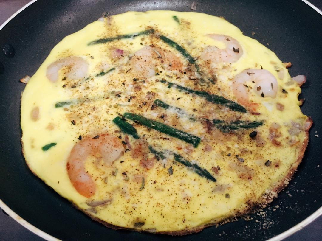 芦笋虾仁早餐蛋饼