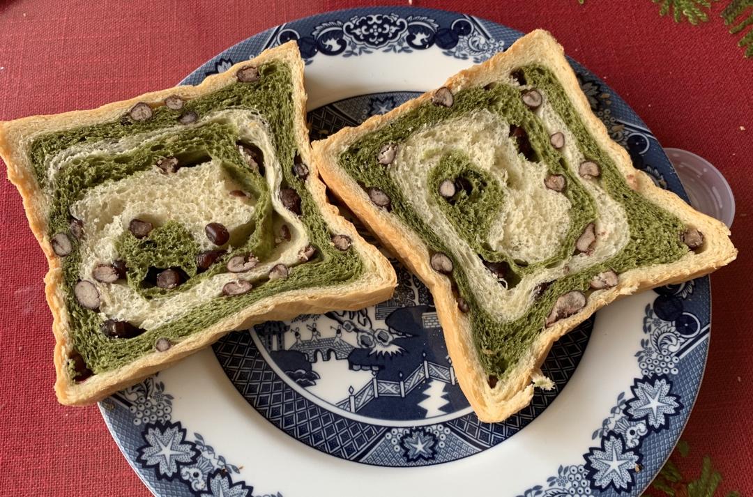 最正宗的日式抹茶红豆吐司