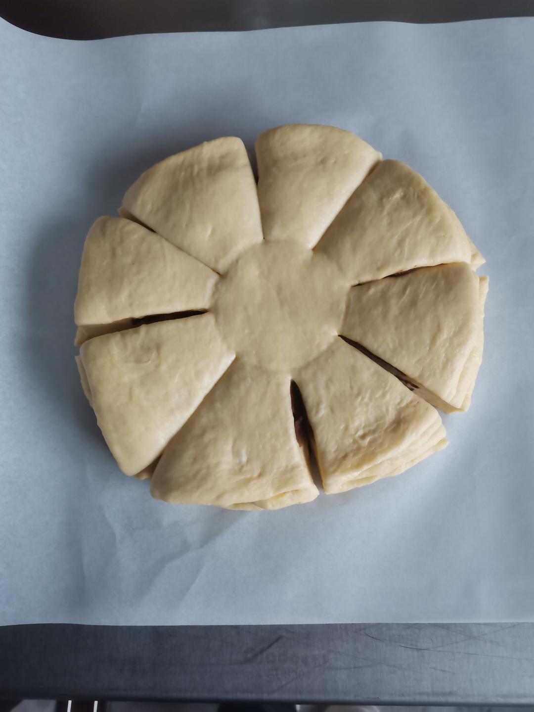 一次发酵就非常好吃的肉桂红糖苹果馅雪花面包