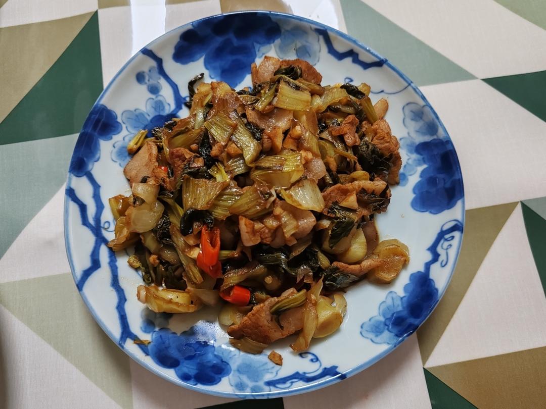 上海青酸菜炒肉末太费米饭了｜做法简单