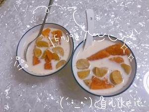 栗子木瓜牛奶的做法 步骤1