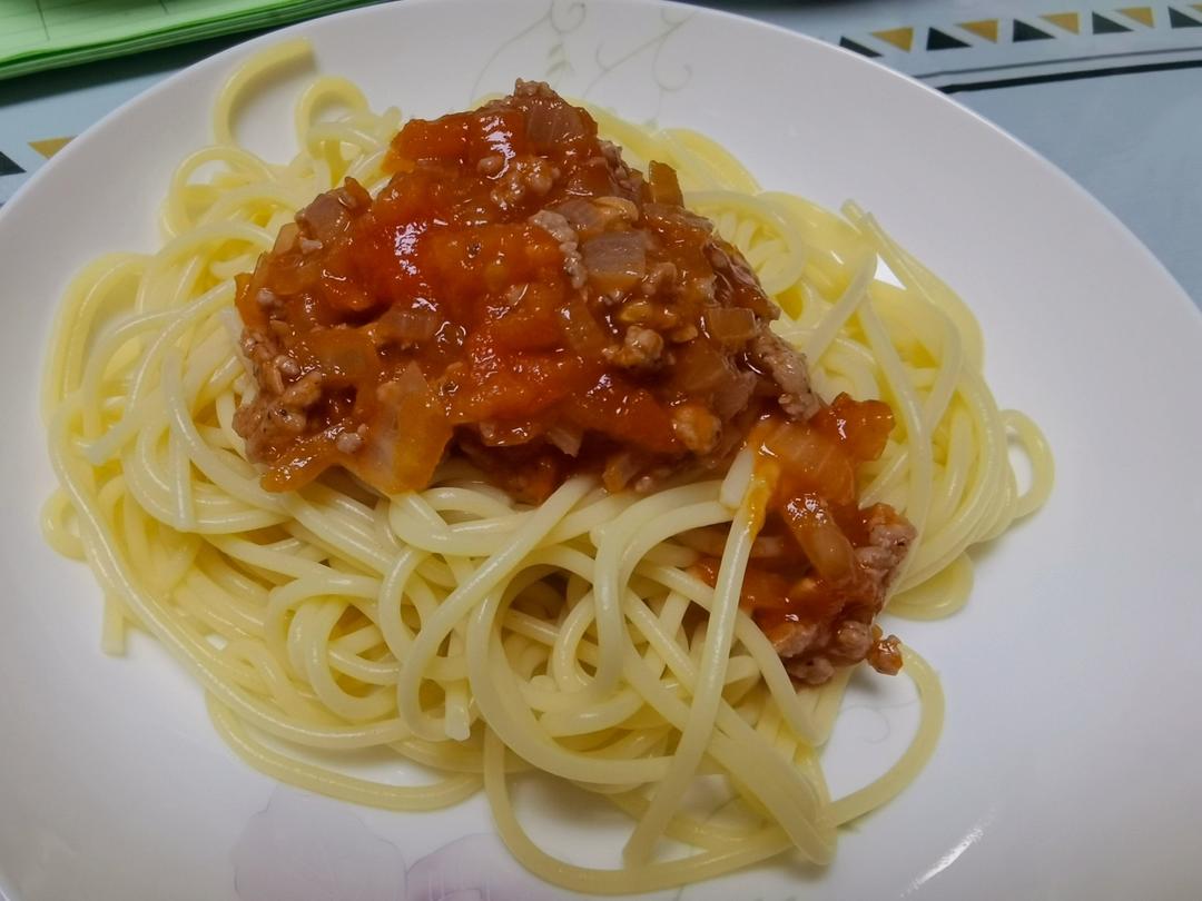 （完胜必胜客的）番茄肉酱意大利面～