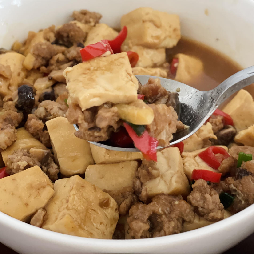 肉末嫩豆腐｜嫩滑口感爽口！这道快手菜超级下饭！！（减脂少油版）