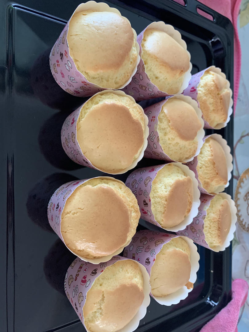 凉了也不回缩的戚风纸杯蛋糕🍰超级绵软 适合宝宝吃哦