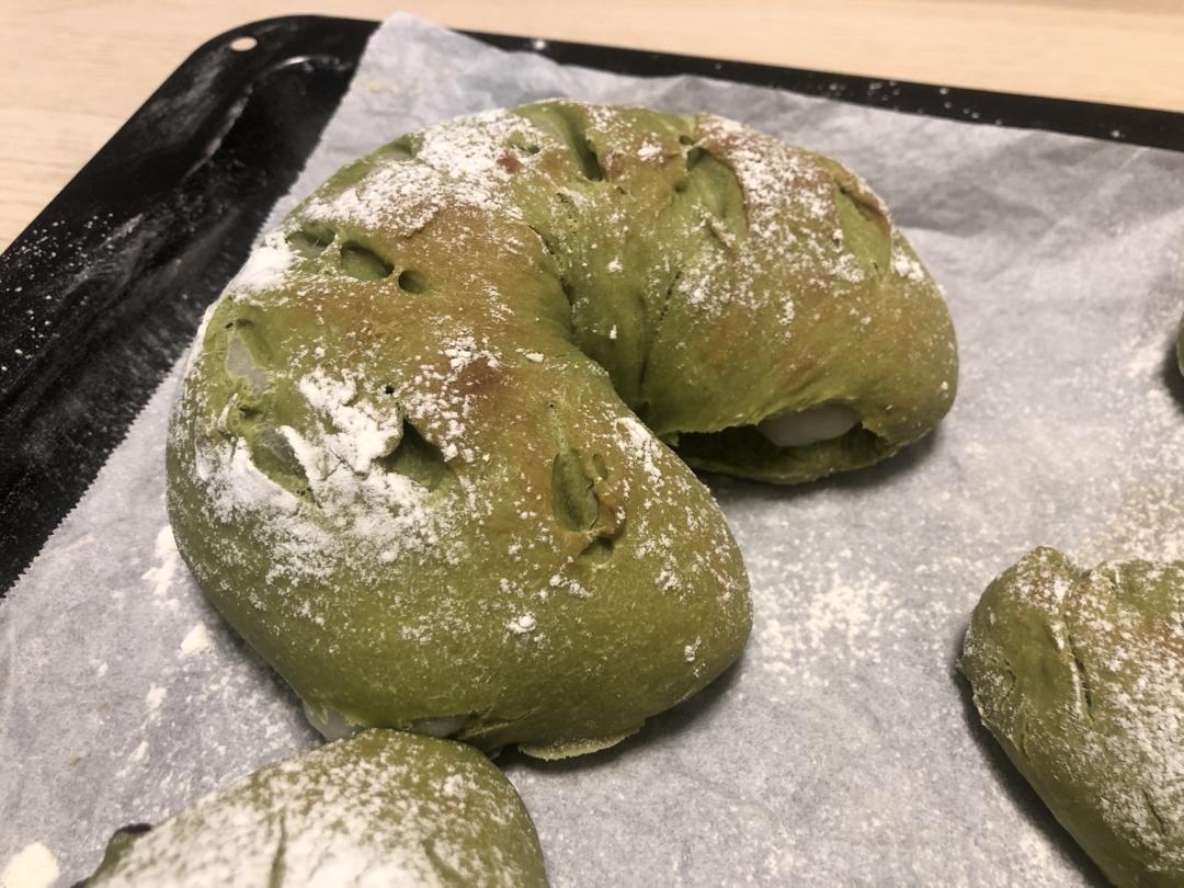抹茶麻薯红豆软欧