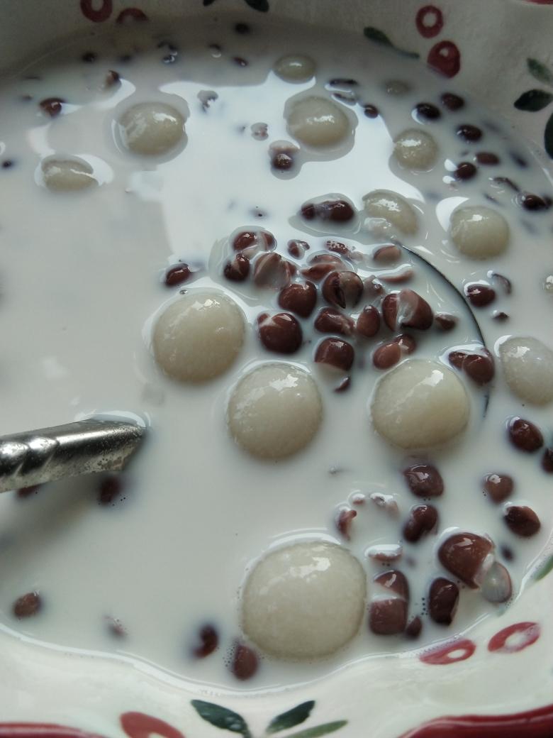 夏日必备之红豆糯米丸子的做法 步骤12