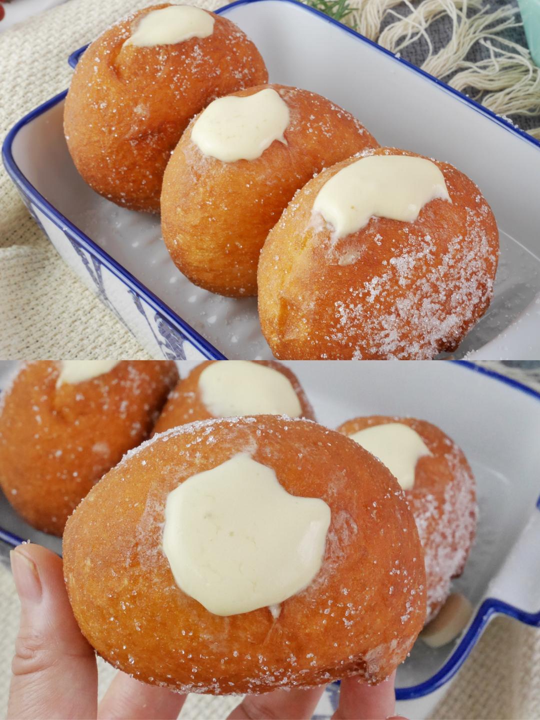 不用烤箱❗️好吃到爆❗️爆浆甜甜圈的做法