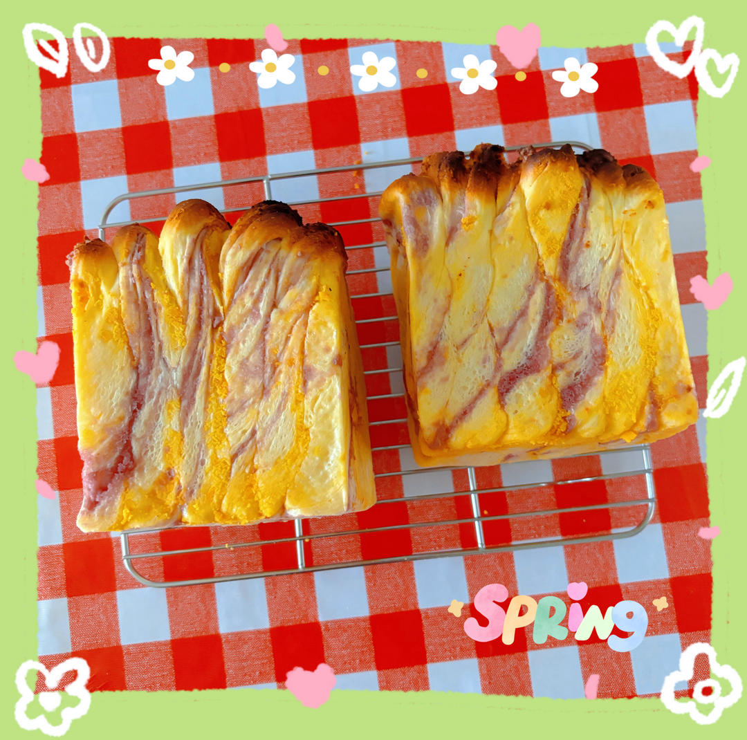 芋泥咸蛋黄吐司｜料多超满足｜神仙搭配