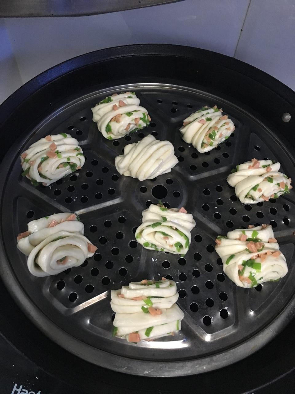 重葱火腿花卷