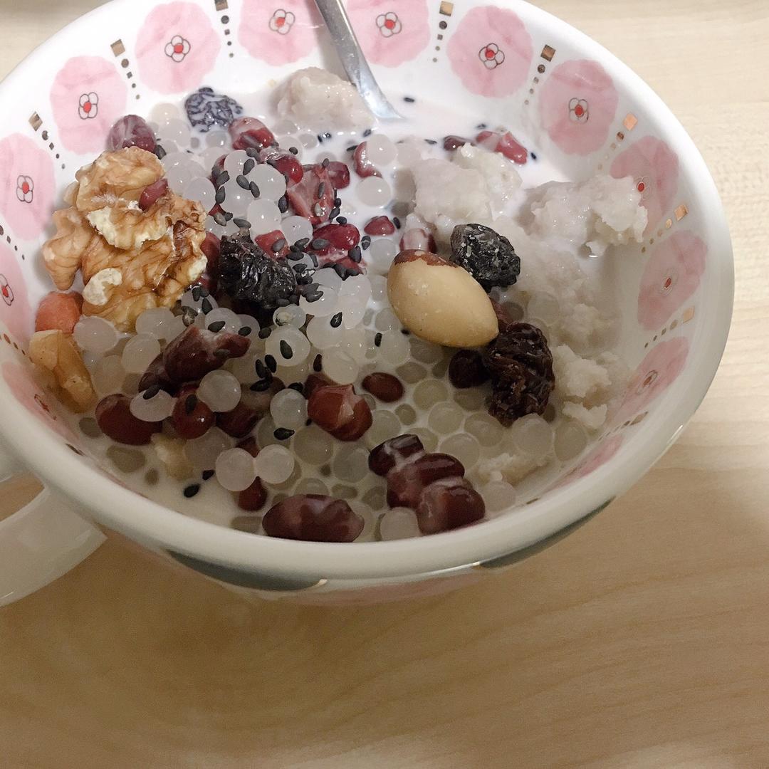 香芋红豆西米露