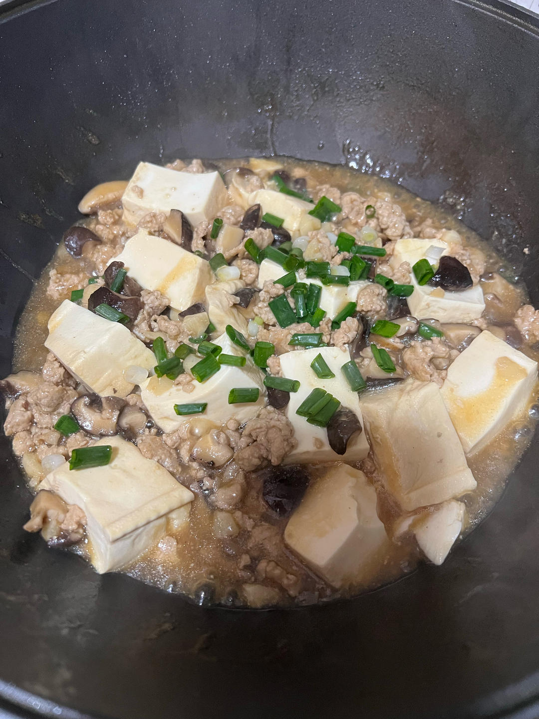 超级下饭的香菇肉沫豆腐