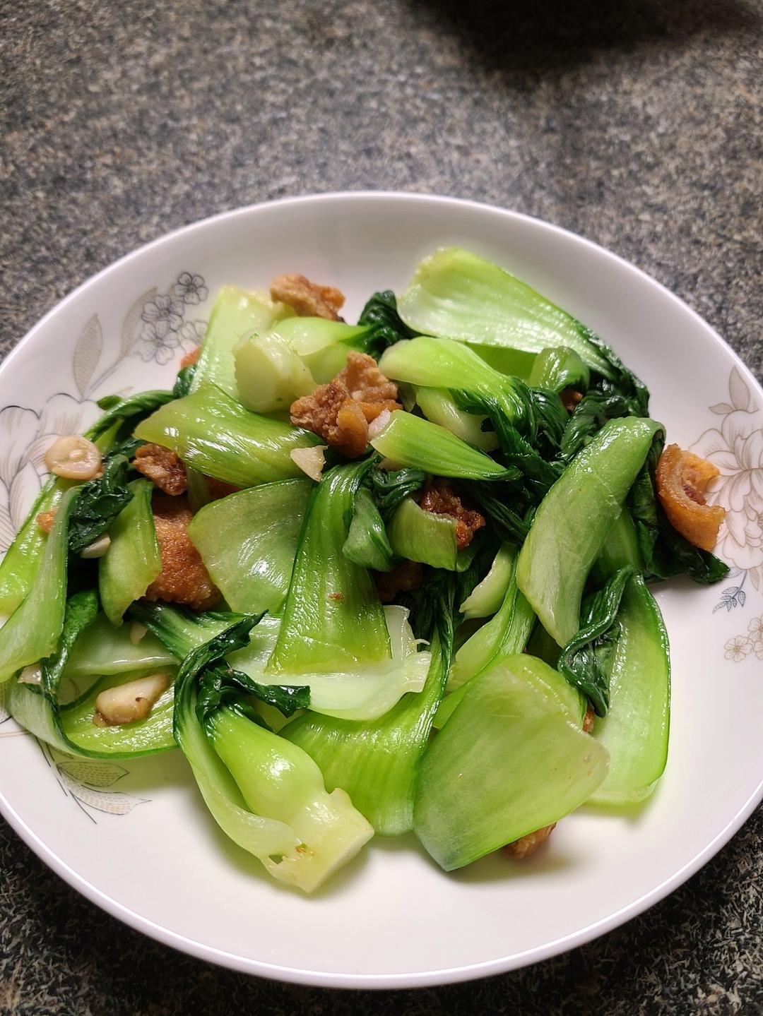 猪油渣炒青菜