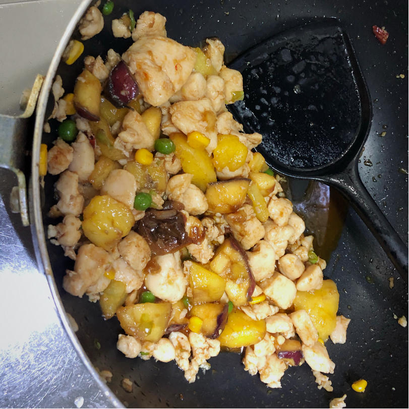 鸡胸肉炒人参果