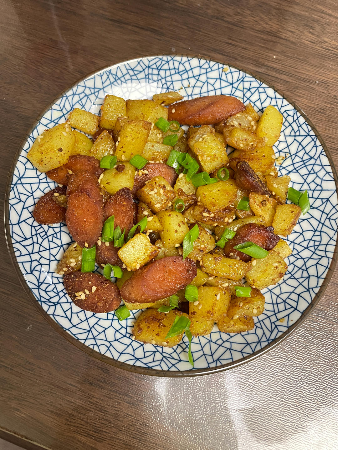 烧烤风味的土豆小香肠