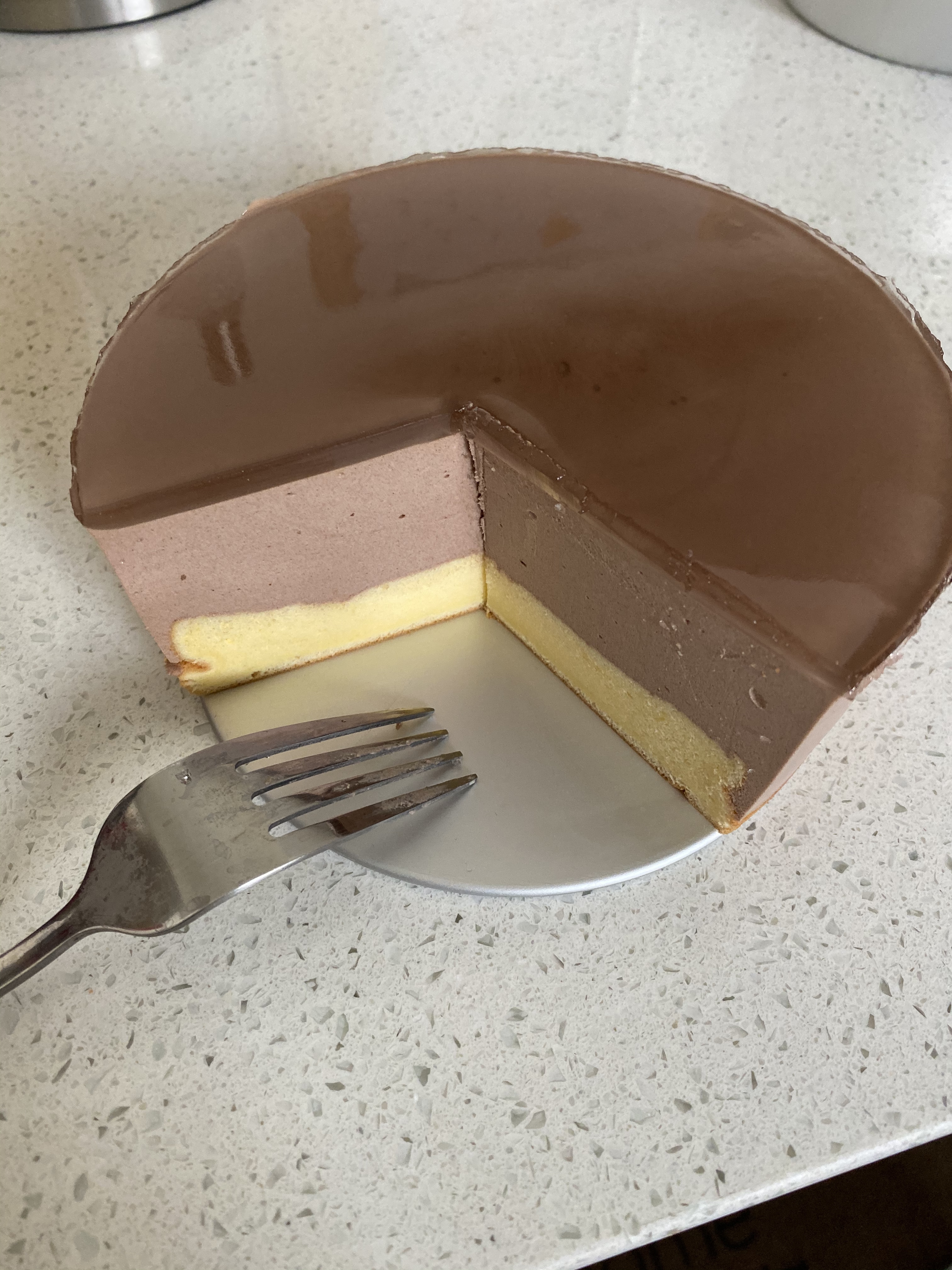 （低糖蛋糕底）蓝莓镜面巧克力慕斯蛋糕六寸的做法 步骤22