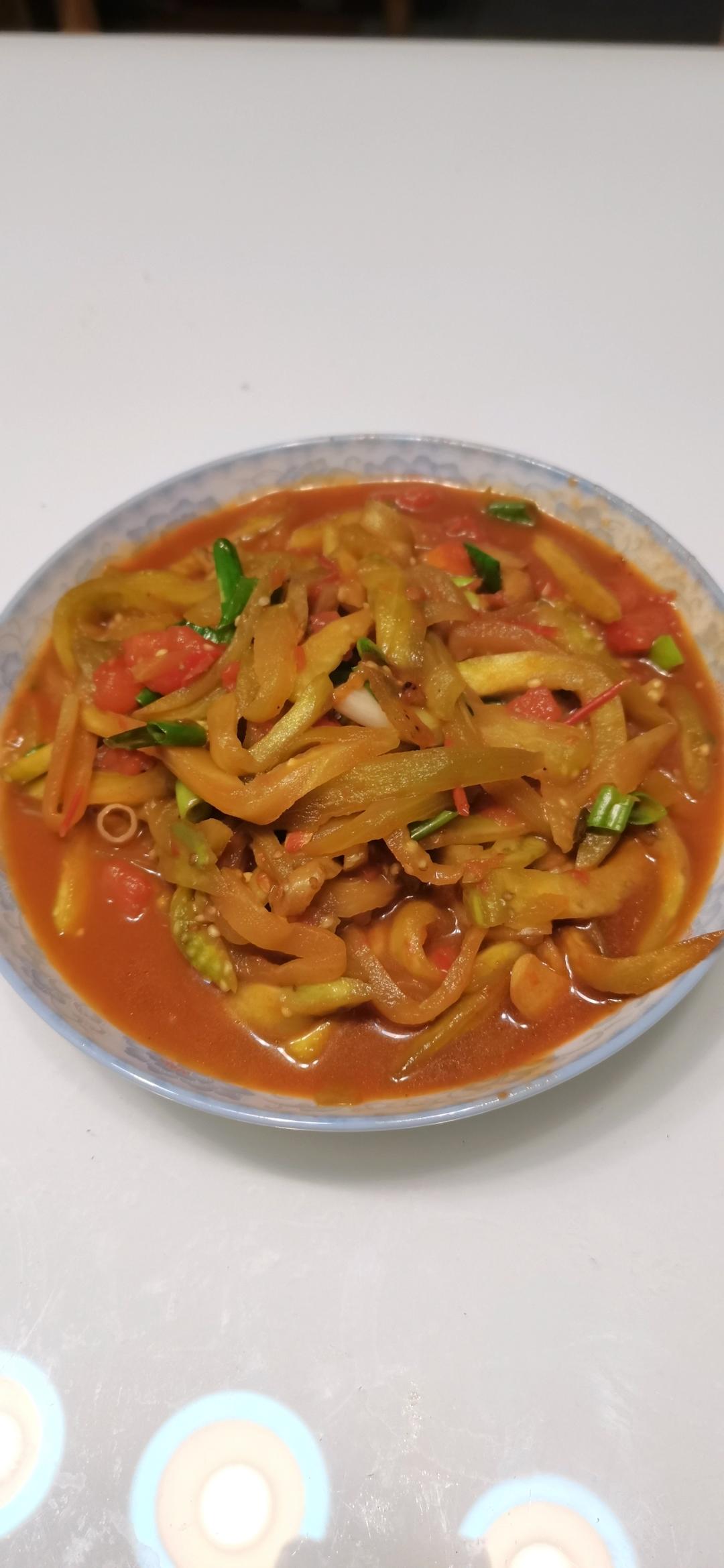 周妞子做的西红柿炒茄子