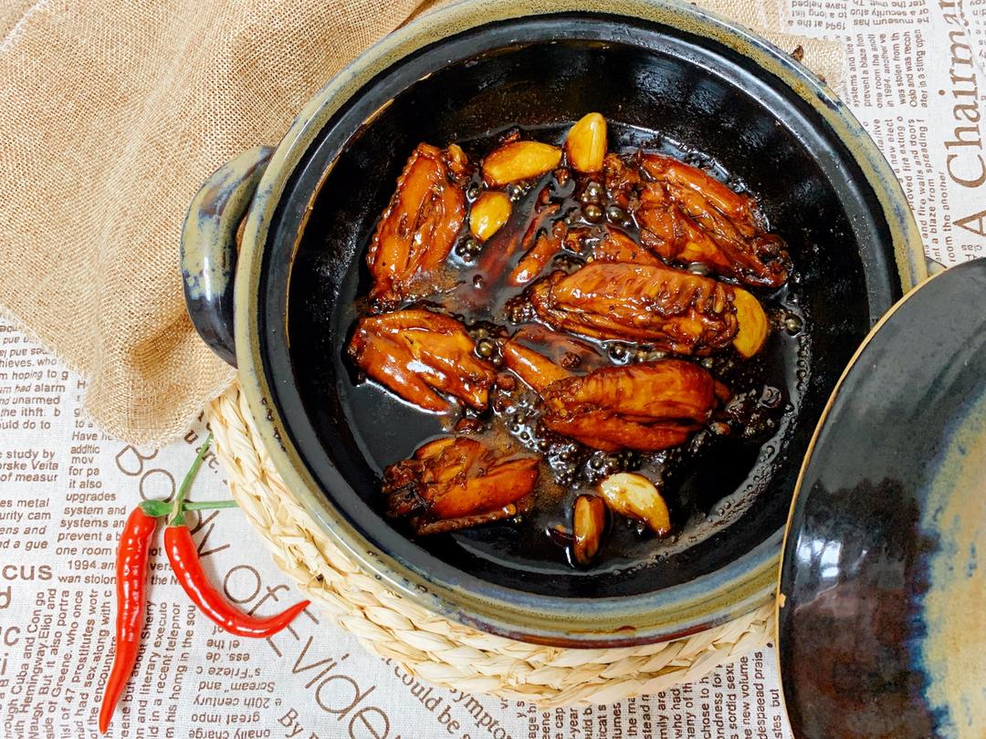 小姨妈三杯鸡翅（砂锅版，懒人专属）