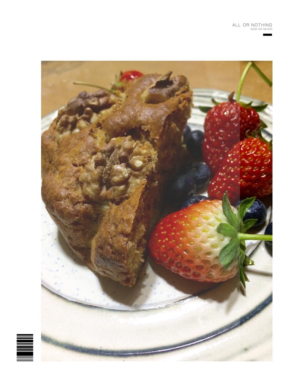 香蕉核桃蛋糕（低油少糖健康版）