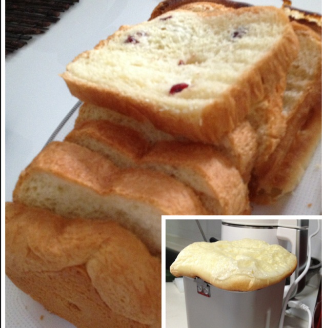 面包机版蔓越莓吐司（升级版：二次发酵）