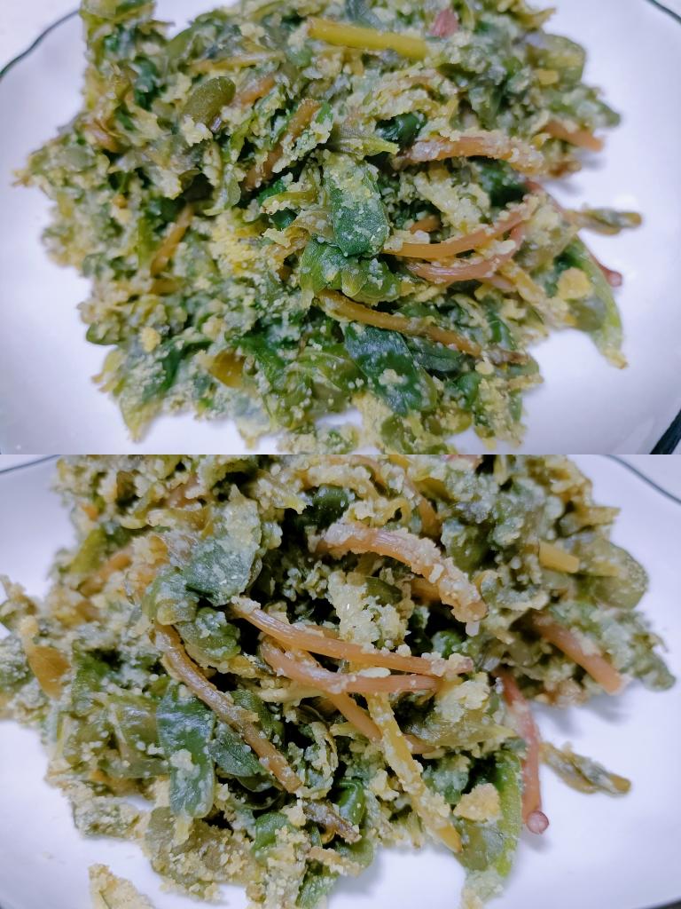 低脂饱腹的蒸黄面马齿苋的做法