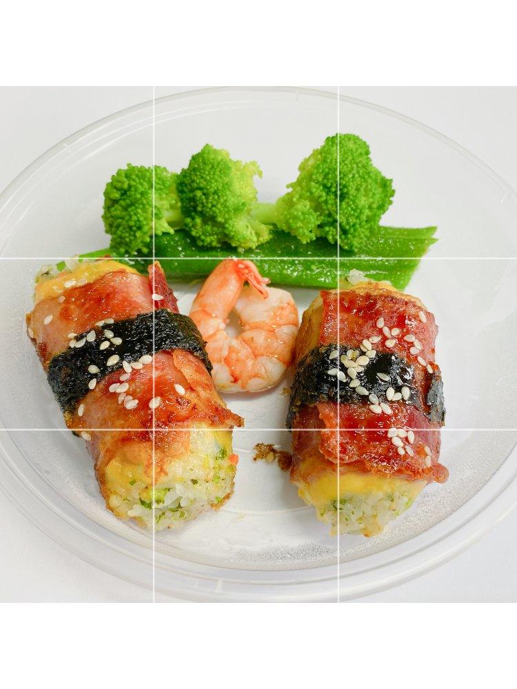 不用捏的芝士培根饭团一只手就能做大人小孩都爱吃