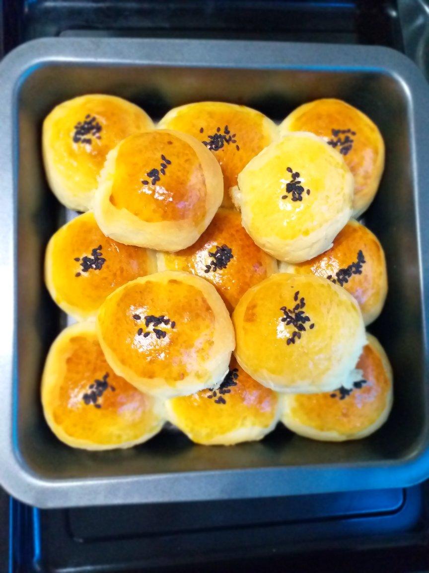 奶黄小餐包（含奶黄馅的制作）—烤箱版