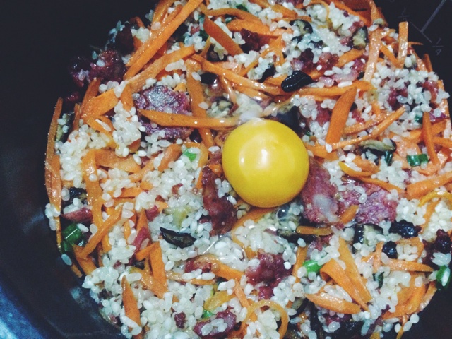 电饭锅版香菇腊肠饭