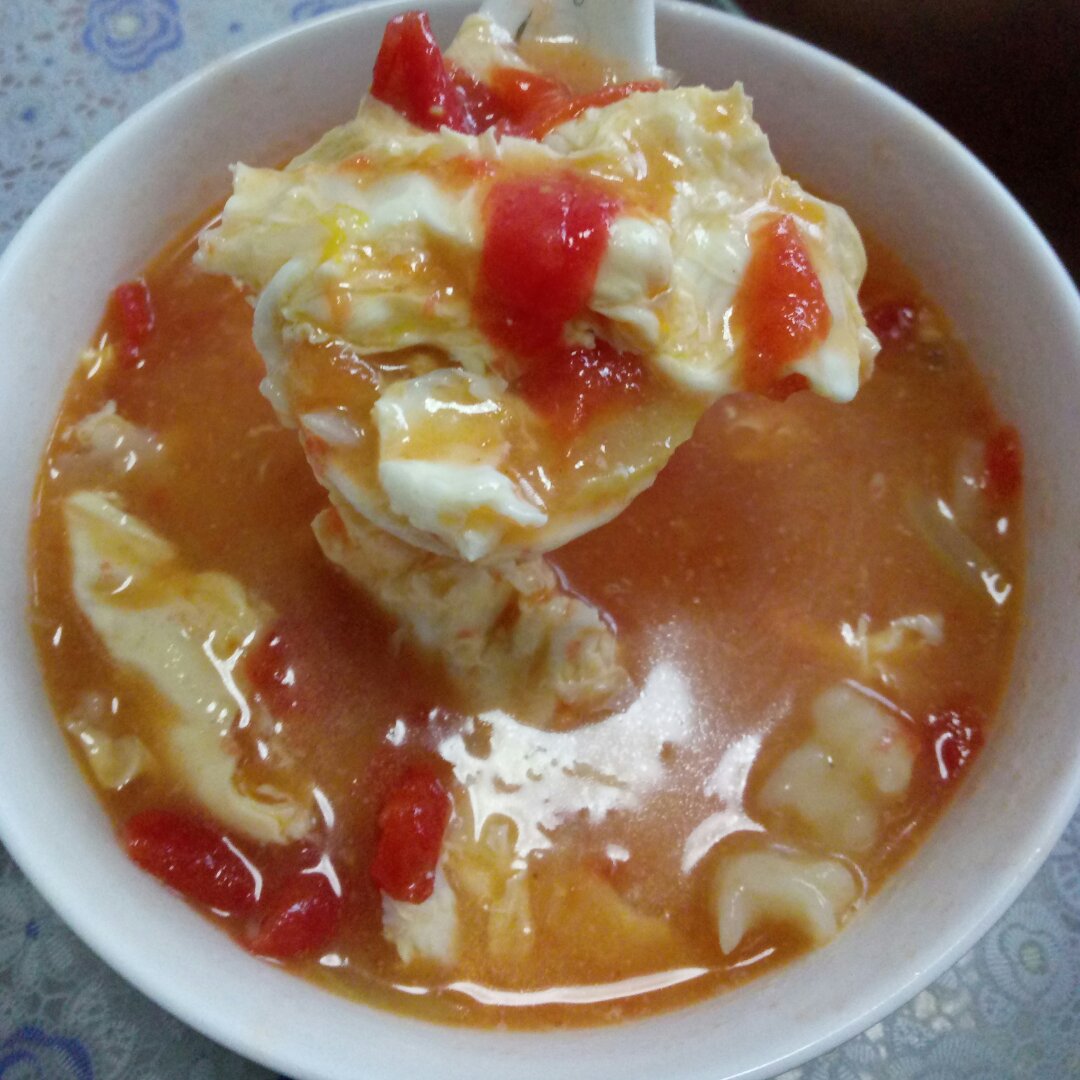 西红柿鸡蛋疙瘩汤