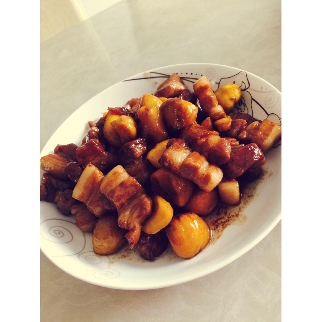 板栗红烧肉