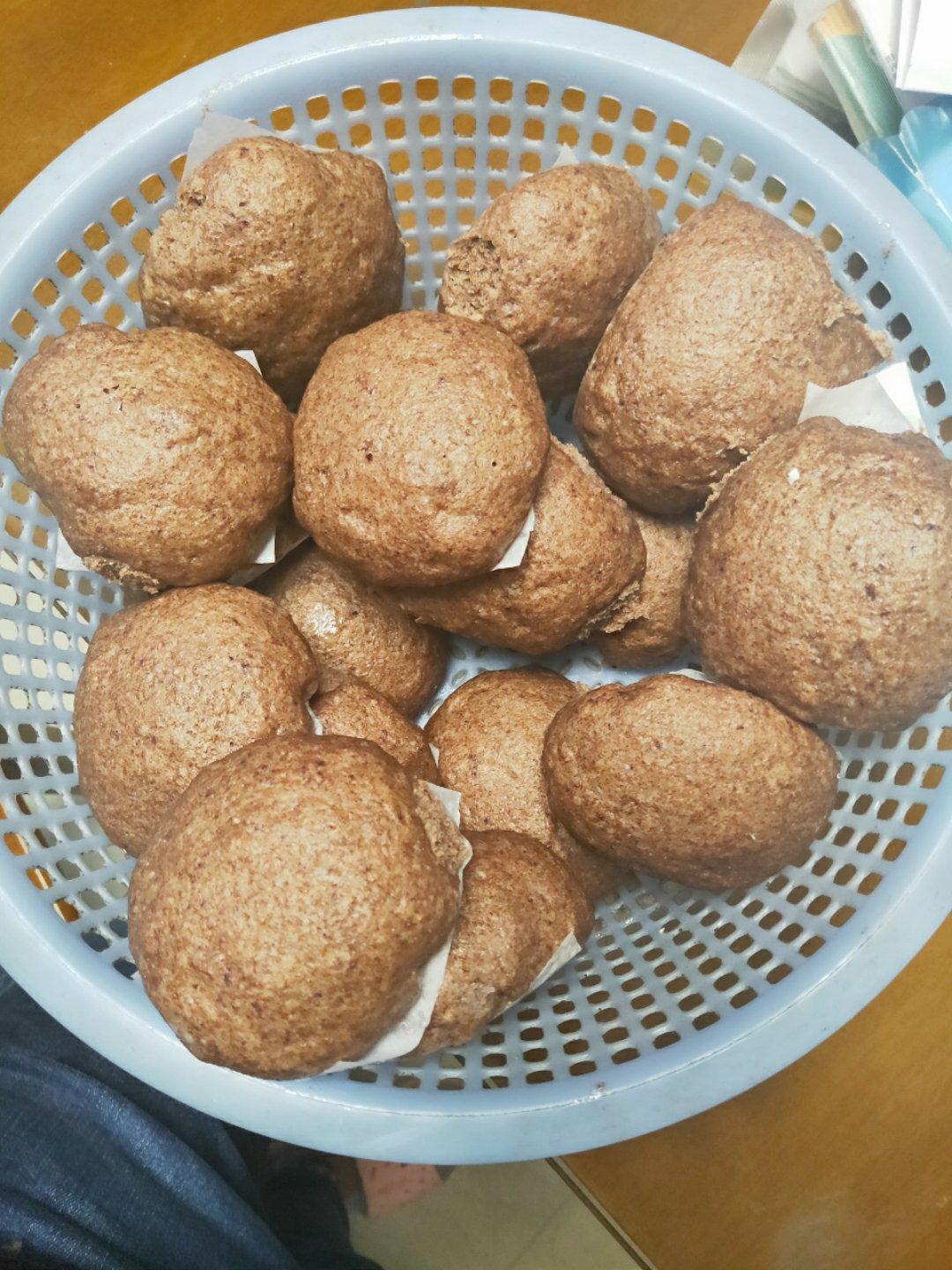 黑全麦无糖馒头
