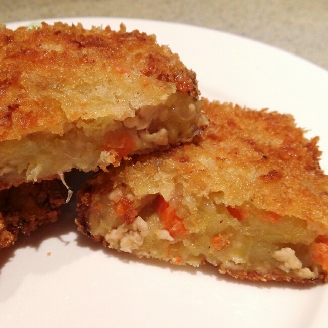 可乐饼 （肉末洋葱土豆饼）